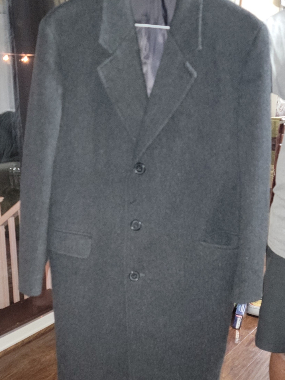 The Fair Men's Charcoal Single-Breasted Overcoat - Tailored Wool Blend